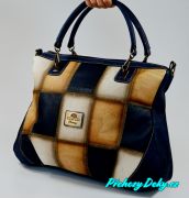 Luxusní korková kabelka do ruky Montado® modrá