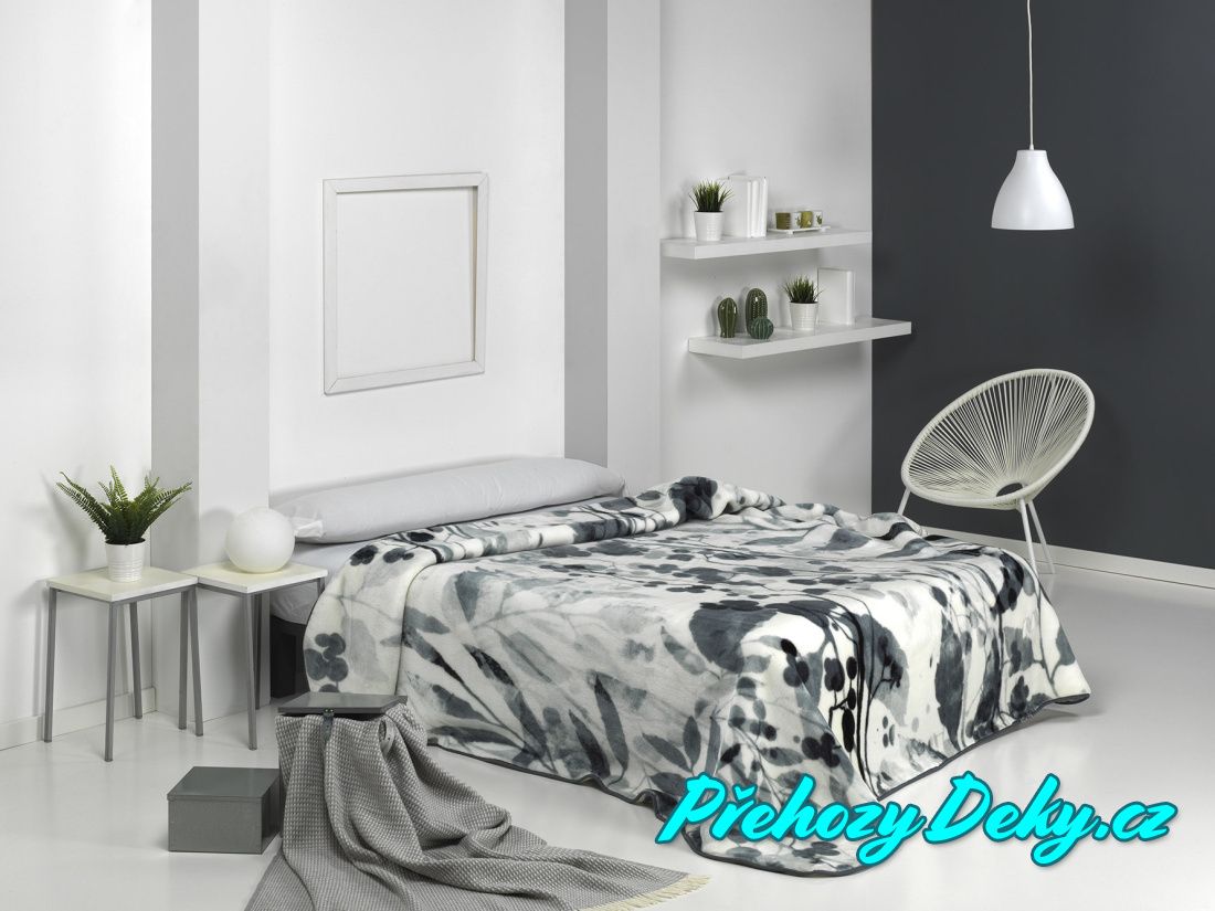 luxusní španělská deka mikroplyš, přehoz na postel 220 x 240 MORA