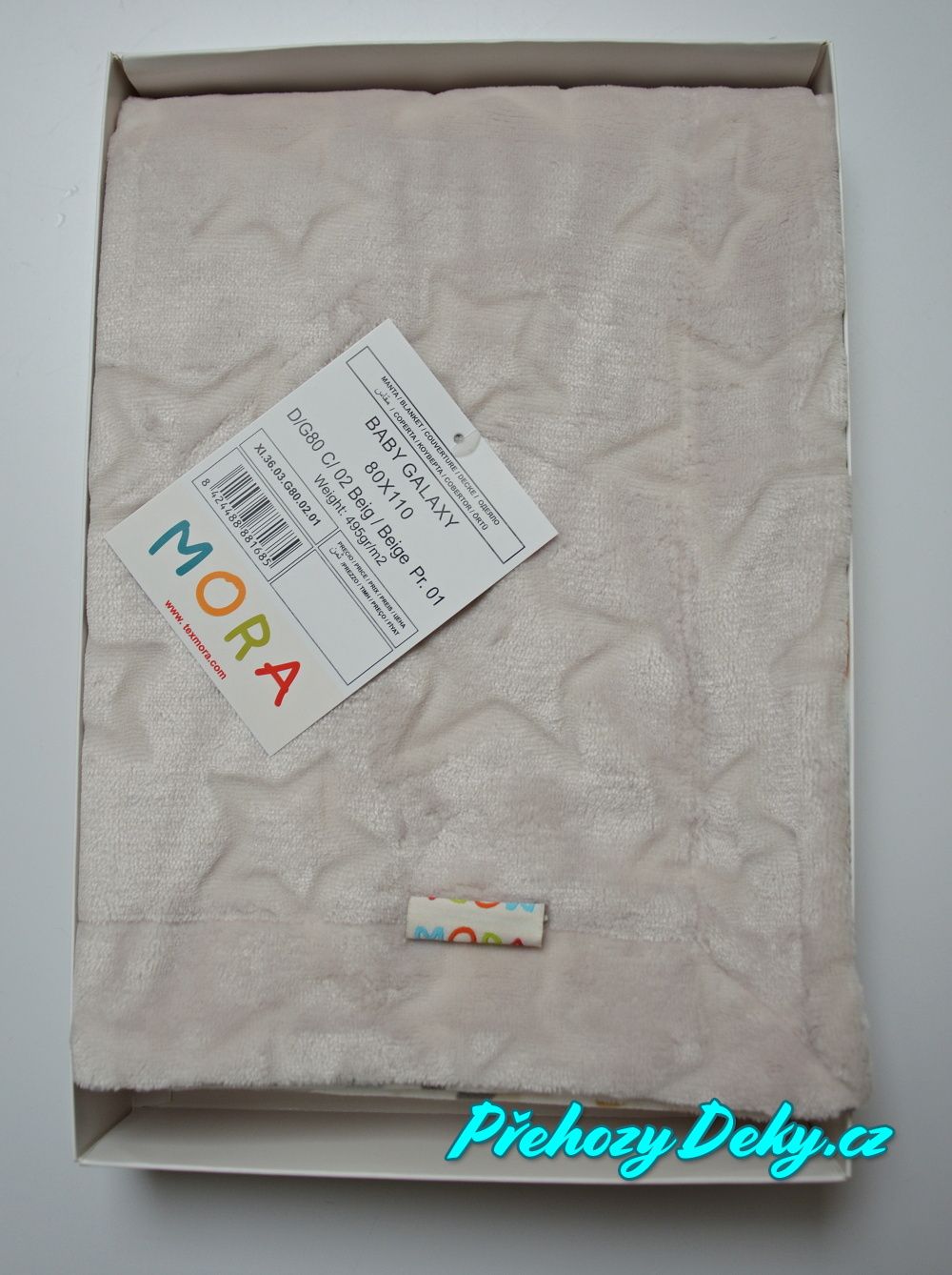 kvalitní levná dětská deka pro miminka do kočárku, španělská mikroplyšová deka MORA